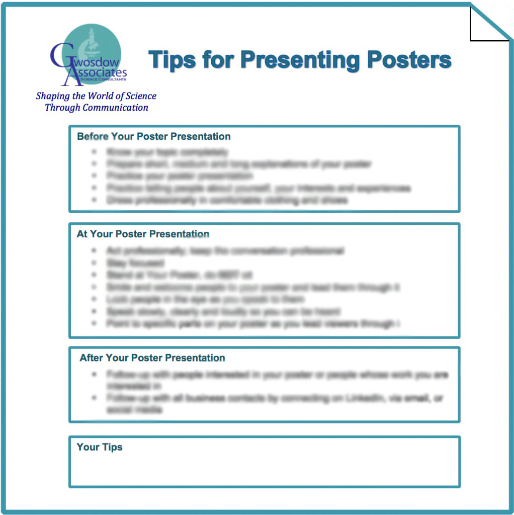 Tips for Presenting Posters