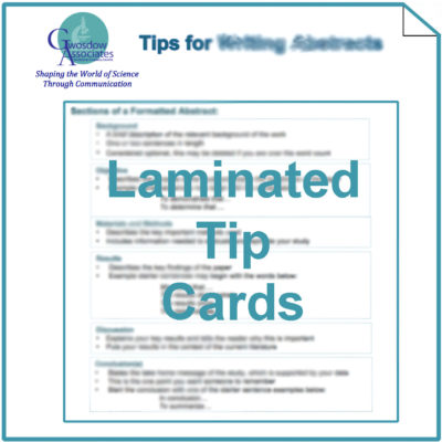 Laminated Tip Cards